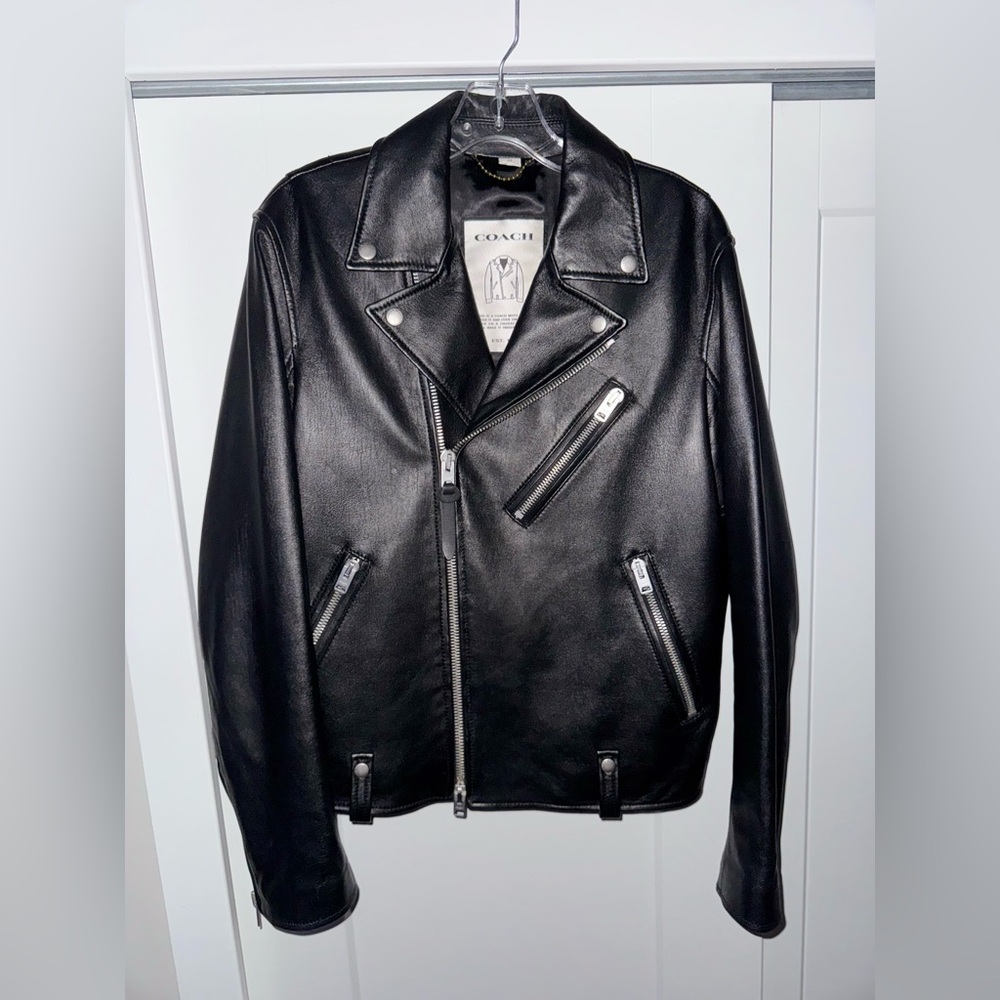 Coach Lamb Leather Moto Jacket